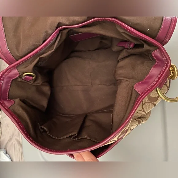 Vintage Coach Shoulder Bag- Pink and Tan - Picture 2 of 4